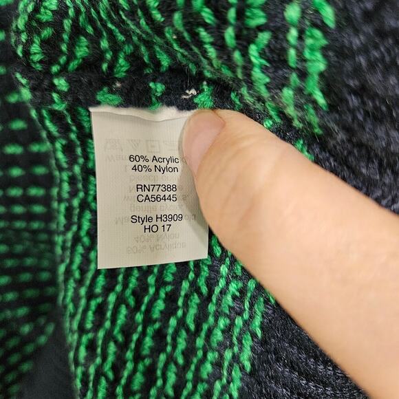 NWT! J. Crew Textured Navy/Green Turtleneck Womens Sweater. Size Large. - Picture 7 of 7
